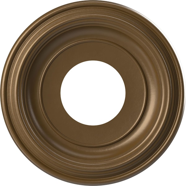 Ekena Millwork PVC Medallion (Canopies up to 5 1/2"), 10"OD x 3 1/2"ID x 1 1/8"P, Metallic Champagne Bronze CMP10TRCCB - main